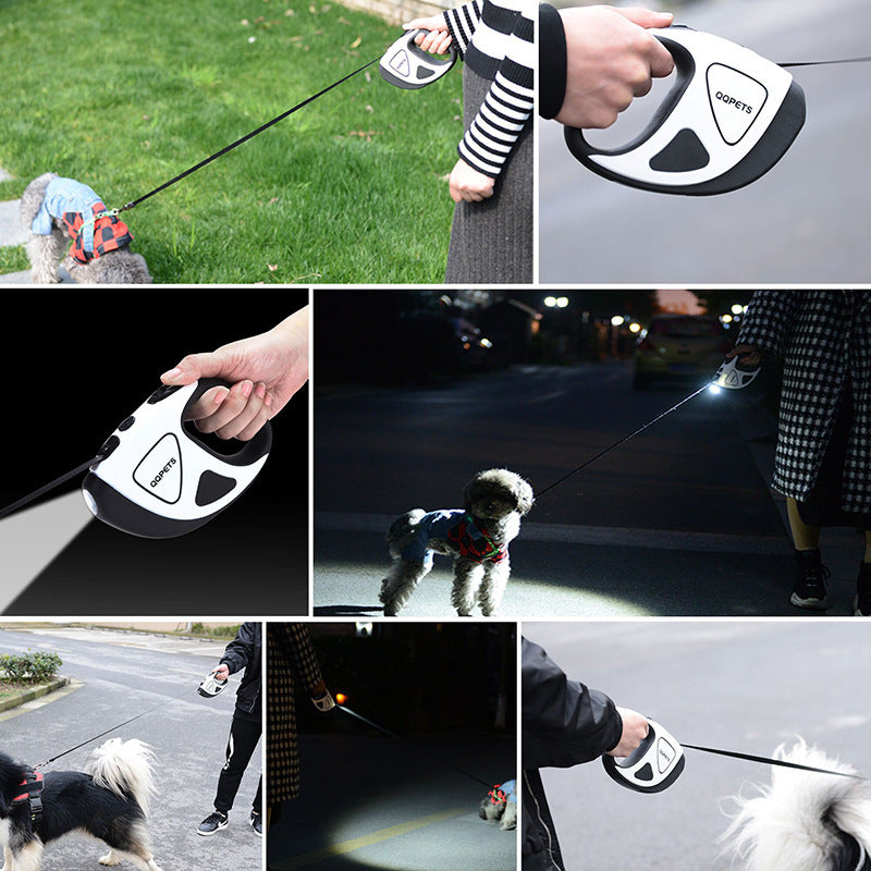 LED Shining Auto Stretching Dog Hand Holding Rope