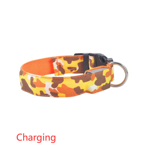 Camouflage luminous dog collar