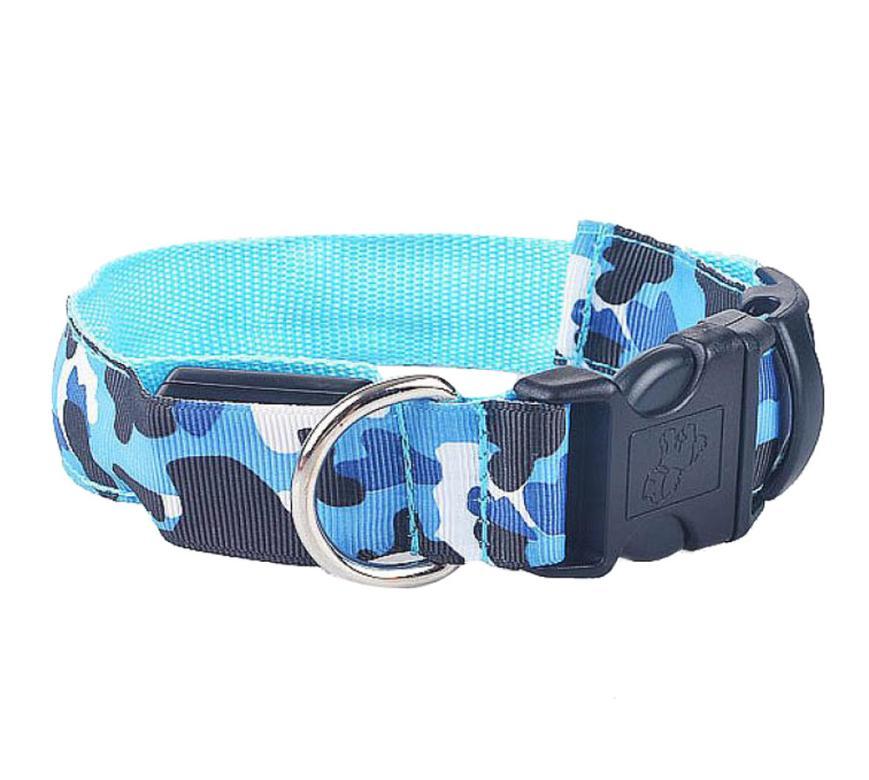 Camouflage luminous dog collar