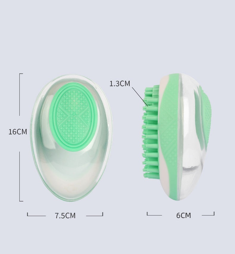 Bath Brush 2-in-1 Pet SPA Massage Comb Soft Silicone