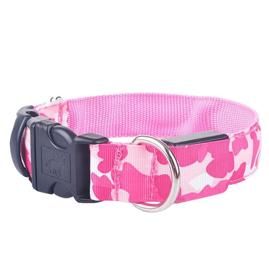 Camouflage luminous dog collar