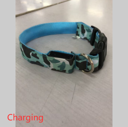 Camouflage luminous dog collar