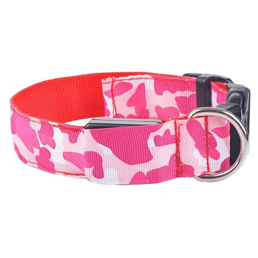 Camouflage luminous dog collar