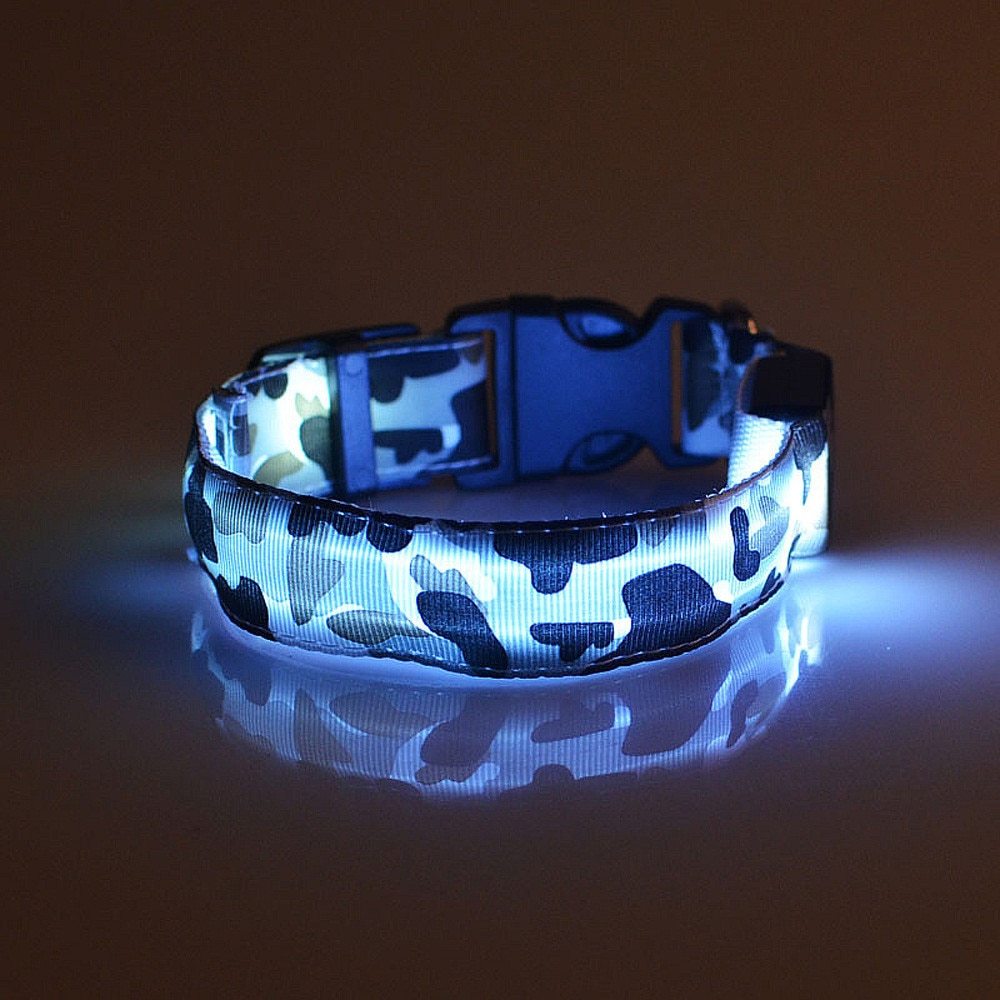 Camouflage luminous dog collar