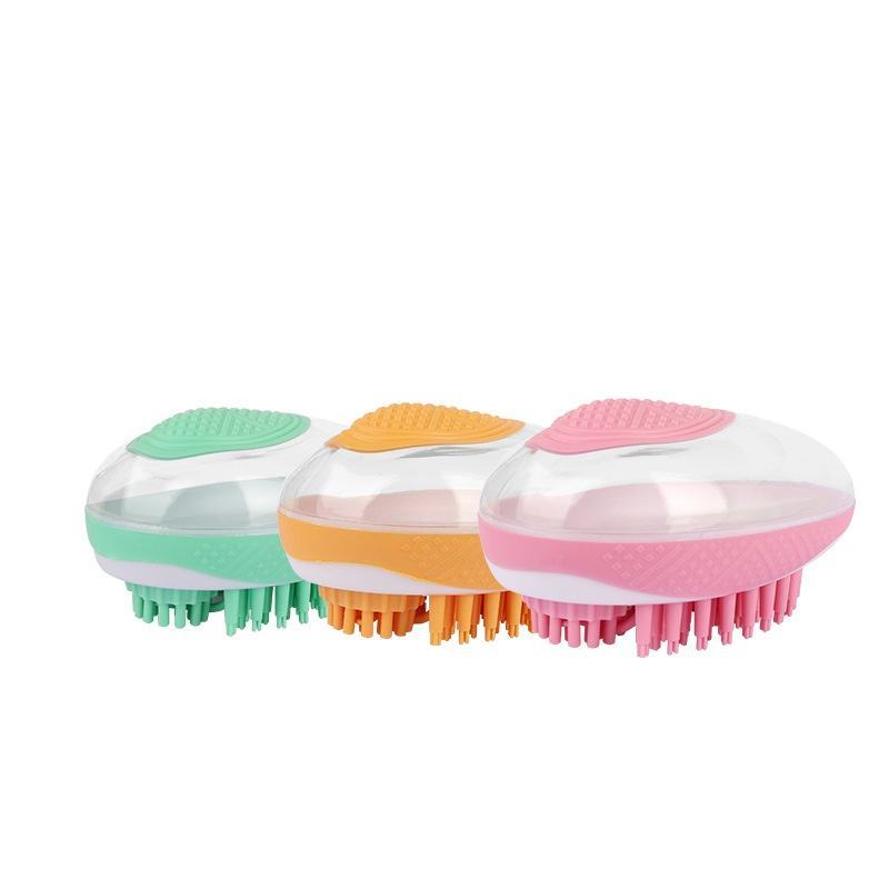 Bath Brush 2-in-1 Pet SPA Massage Comb Soft Silicone